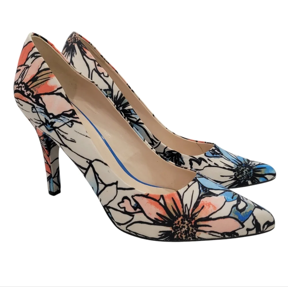 Nine West Women's Floral High Heel Shoes - Picture 1 of 17